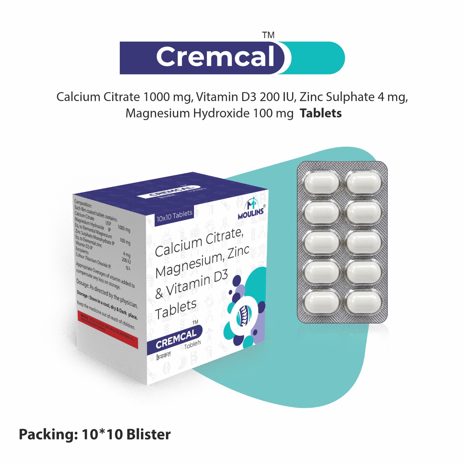CREMCAL TAB 10*10